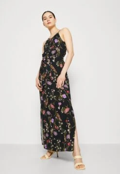 Vero Moda Vmeasy Slit Dress- Maxi-Jurk - Black/Mille -Vero Moda 0c3aaf416d8e46ea8fd33be7c77bf748