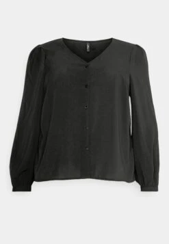 Vero Moda Curve Vmcnaja V Neck- Blouse - Black -Vero Moda 136126a5f5f8475897d2beadd773a811