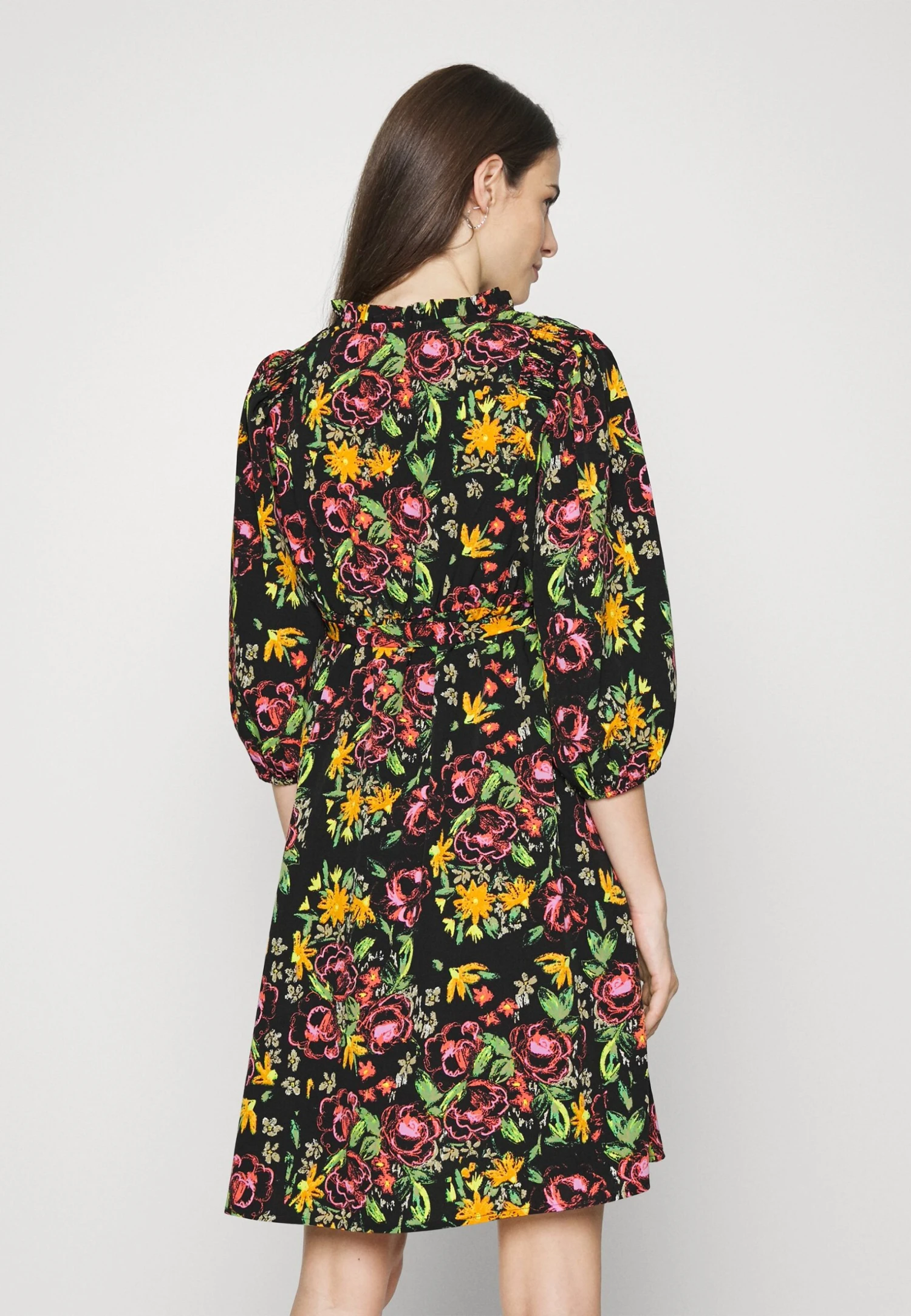 Olivia3/4 Abk- Jurk - Black/Serenity 3 Olivia3/4 Abk- Jurk - Black/Serenity - Afbeelding 3