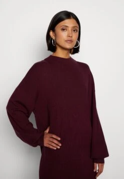 Vero Moda Vmnancy Funnelneck Dress- Gebreide Jurk - Winetasting -Vero Moda 1525e91752fc423b8a1b27def87e499a