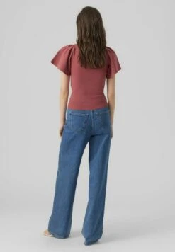 Vero Moda Vmginny V Neck - T-Shirt Basic - Dry Rose -Vero Moda 172290599bd949bfb8b2ed5ffca61605