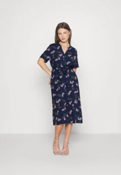 Vero Moda Petite Vmvica Shirt Dress - Blousejurk - Dark Blue Deinim -Vero Moda 187edde0fa3e4509826590c55758e0cf