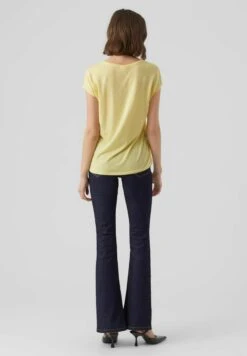 Vero Moda Vmava Plain Ss Gajrs Noos - T-Shirt Basic - Lemon Meringue -Vero Moda 194cce9b79104002aed6ee1bad39e980