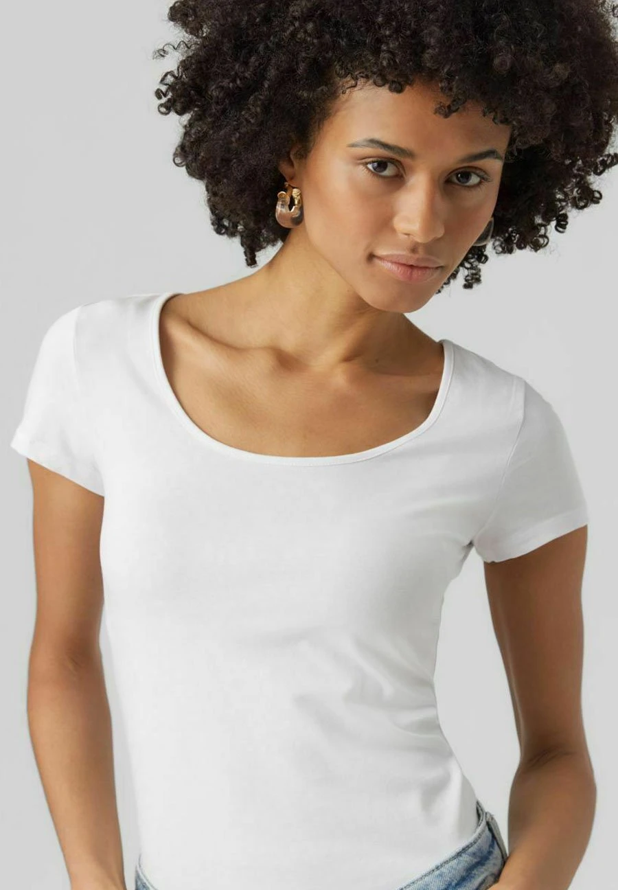 Vero Moda 2 PackMit Kurzen Ärmeln- T-Shirt Basic - Bright White 4 Vero Moda 2 PackMit Kurzen Ärmeln- T-Shirt Basic - Bright White - Afbeelding 4
