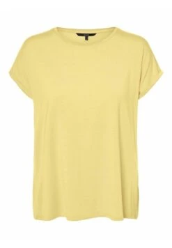 Vero Moda Vmava Plain Ss Gajrs Noos - T-Shirt Basic - Lemon Meringue -Vero Moda 1e5190f7bec4432c84b98745d8e3d348