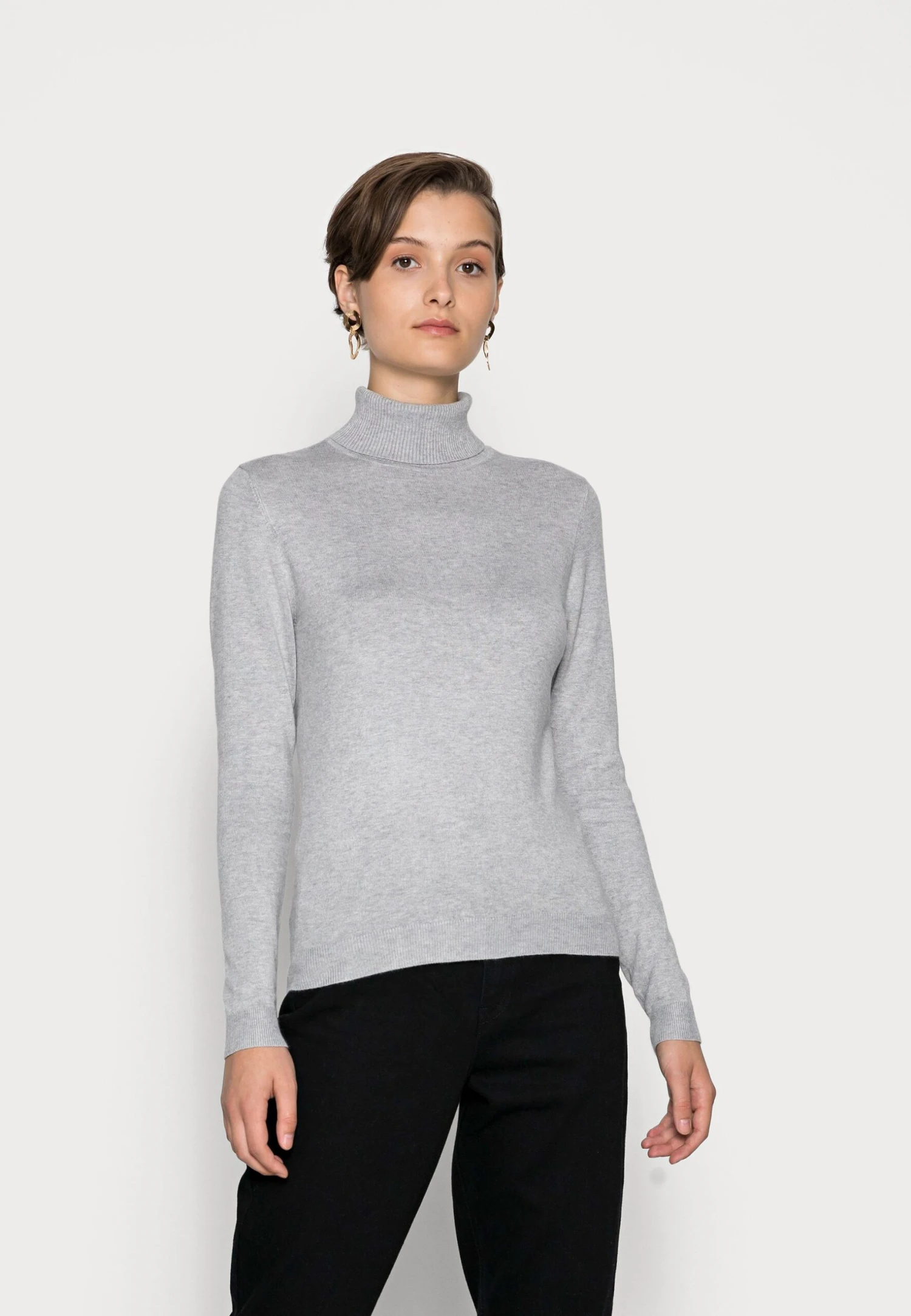 Vero Moda Tall Vmglory Rollneck - Trui - Light Grey Melange 1 Vero Moda Tall Vmglory Rollneck - Trui - Light Grey Melange