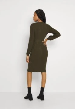 Vero Moda Vmsvea O Neck Dress - Gebreide Jurk - Dark Olive -Vero Moda 2358456aa15649ff84761617a9143881