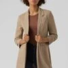Vero Moda Vmrica Long Blazer - Halflange Jas - Silver Mink
