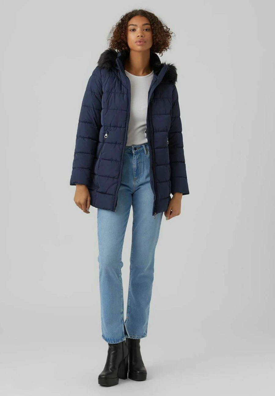 Vero Moda Vmliv- Winterjas - Navy Blazer 2 Vero Moda Vmliv- Winterjas - Navy Blazer - Afbeelding 2