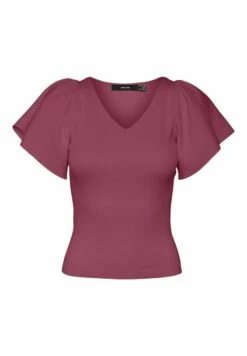 Vero Moda Vmginny V Neck - T-Shirt Basic - Dry Rose -Vero Moda 2d327b0558894914bb627916524ba52c