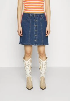 Vero Moda Petite Vmpetra- Minirok - Medium Blue Denim