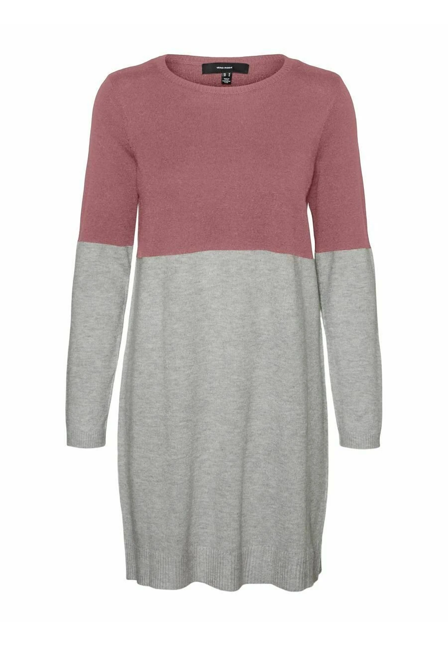 Vero Moda Gebreide Jurk - Light Grey Melange 5 Vero Moda Gebreide Jurk - Light Grey Melange - Afbeelding 5