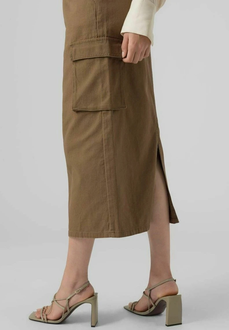Vero Moda Kokerrok - Khaki 4 Vero Moda Kokerrok - Khaki - Afbeelding 4