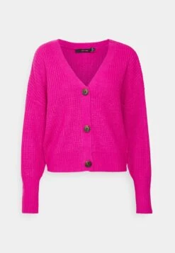 Vero Moda Vmlea Ls V Neck Cuff Noos - Vest - Pink Yarrow -Vero Moda 3c97e0718fe84264b4f88e477797d912
