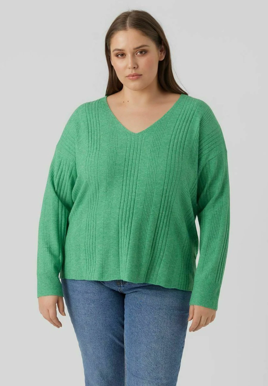 Vero Moda Curve Trui - Bright Green 1 Vero Moda Curve Trui - Bright Green