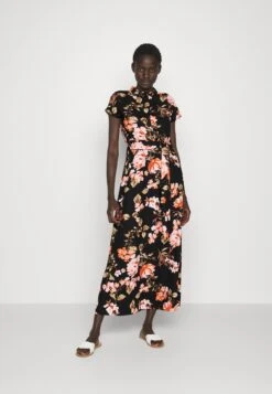 Vero Moda Tall Vmhallie Long Tie Dress - Blousejurk - Black