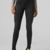 Vero Moda High Waist - Jeans Skinny Fit - Dark Grey Denim
