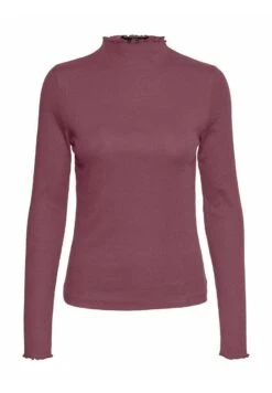 Vero Moda Vmvio L S High NeckGa Noos - Longsleeve - Rose Brown -Vero Moda 4c43a85bf63e4257b5d64970299addec