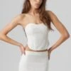 Vero Moda Vmmathilde Short Corset - Top - Bright White
