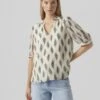 Vero Moda Vmsara V Neck - T-Shirt Print - Birch