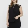 Vero Moda Curve Vmmilla Tee - Top - Black