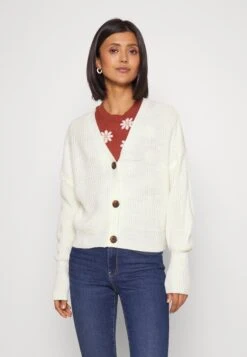 Vero Moda Vmlea Ls V Neck Cuff Noos - Vest - Cloud Dancer