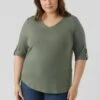 Vero Moda Curve Curve Oberteil - Longsleeve - Laurel Wreath
