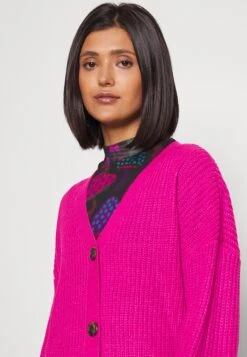 Vero Moda Vmlea Ls V Neck Cuff Noos - Vest - Pink Yarrow -Vero Moda 665903a558334de786dcfc24ba9152d5