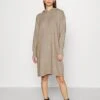 Vero Moda Vmdoffy Hood Dress - Gebreide Jurk - Sepia Tint Melange