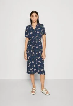 Vero Moda Vmvica S/S Ga Wvn Noos - Blousejurk - Navy/Nellie
