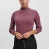 Vero Moda Vmvio L S High NeckGa Noos - Longsleeve - Rose Brown