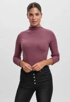 Vero Moda Vmvio L S High NeckGa Noos - Longsleeve - Rose Brown
