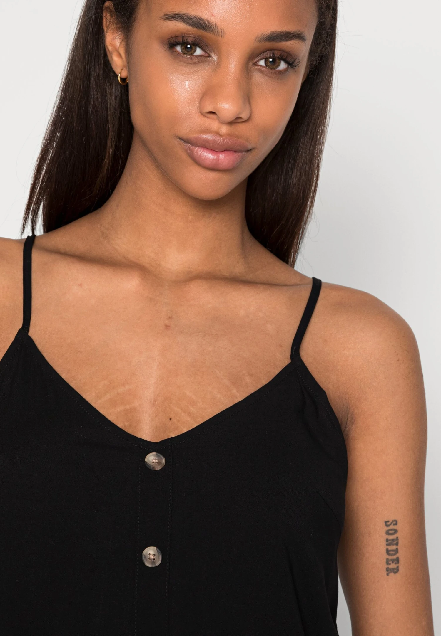 Vero Moda Vmvica Button Singlet Wvn Ga Noos - Top - Black 5 Vero Moda Vmvica Button Singlet Wvn Ga Noos - Top - Black - Afbeelding 5