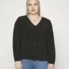 Vero Moda Curve Vmcnaja V Neck- Blouse - Black