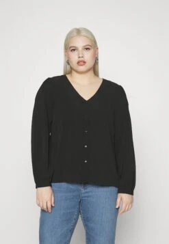 Vero Moda Curve Vmcnaja V Neck- Blouse - Black