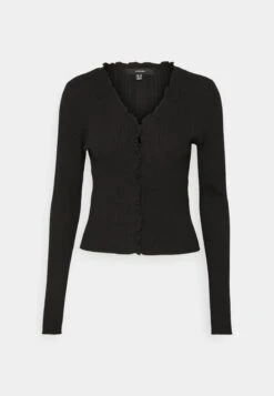 Vero Moda Tall Vmwillow Frill Cardigan - Vest - Black 12 Vero Moda Tall Vmwillow Frill Cardigan - Vest - Black -Vero Moda 743f94766c22495b8c5678b7d8a0c0e7