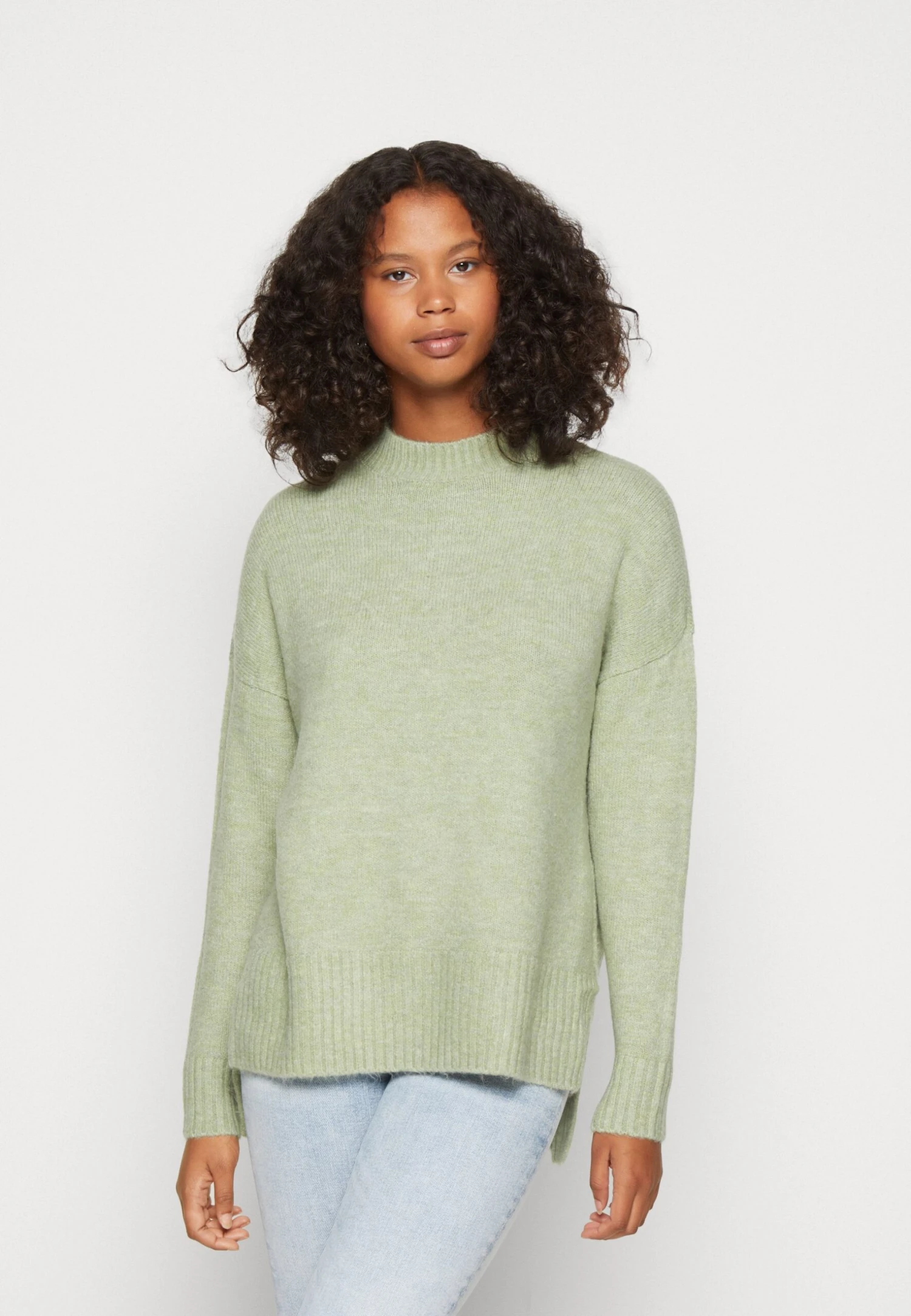 Vero Moda Vmlefile Oversize Boxy - Trui - Reseda Melange 1 Vero Moda Vmlefile Oversize Boxy - Trui - Reseda Melange