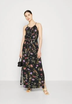 Vero Moda Vmeasy Slit Dress- Maxi-Jurk - Black/Mille -Vero Moda 76eb3a5467aa4fb1896e7d5d8f72c71a