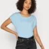 Vero Moda Vmava Plain - T-Shirt Basic - Blue Bell
