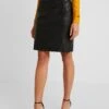 Vero Moda Vmbuttersia Coated Skirt - Kokerrok - Black