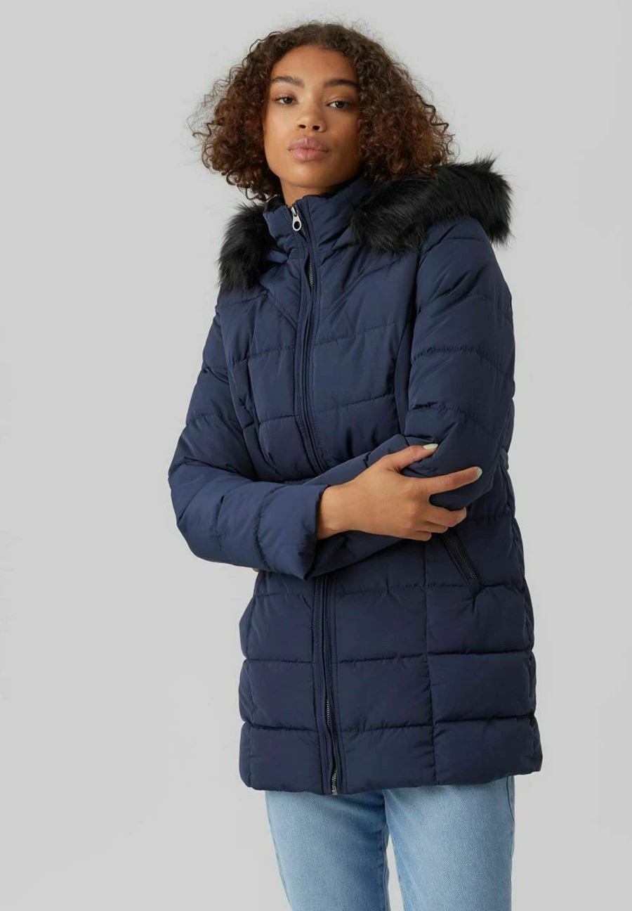 Vero Moda Vmliv- Winterjas - Navy Blazer 1 Vero Moda Vmliv- Winterjas - Navy Blazer