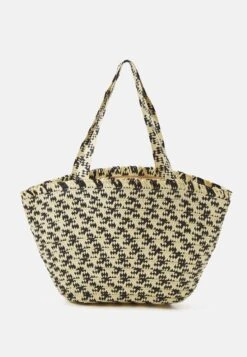 Vero Moda Straw Bag - Shopper - Irish Cream/Black