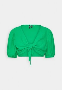Vero Moda Vmnatali Nia Knot - Blouse - Bright Green -Vero Moda 86ee21d67bc848bf8f2f293957c7efe6