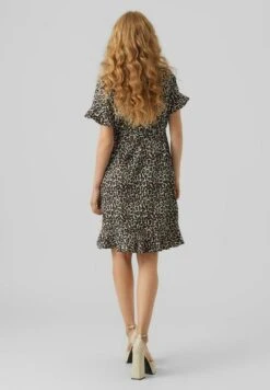 Vero Moda Vmhenna Wrap Frill- Jurk - Oatmeal -Vero Moda 8c6ddb1e06624c22a284b89b0f025f25