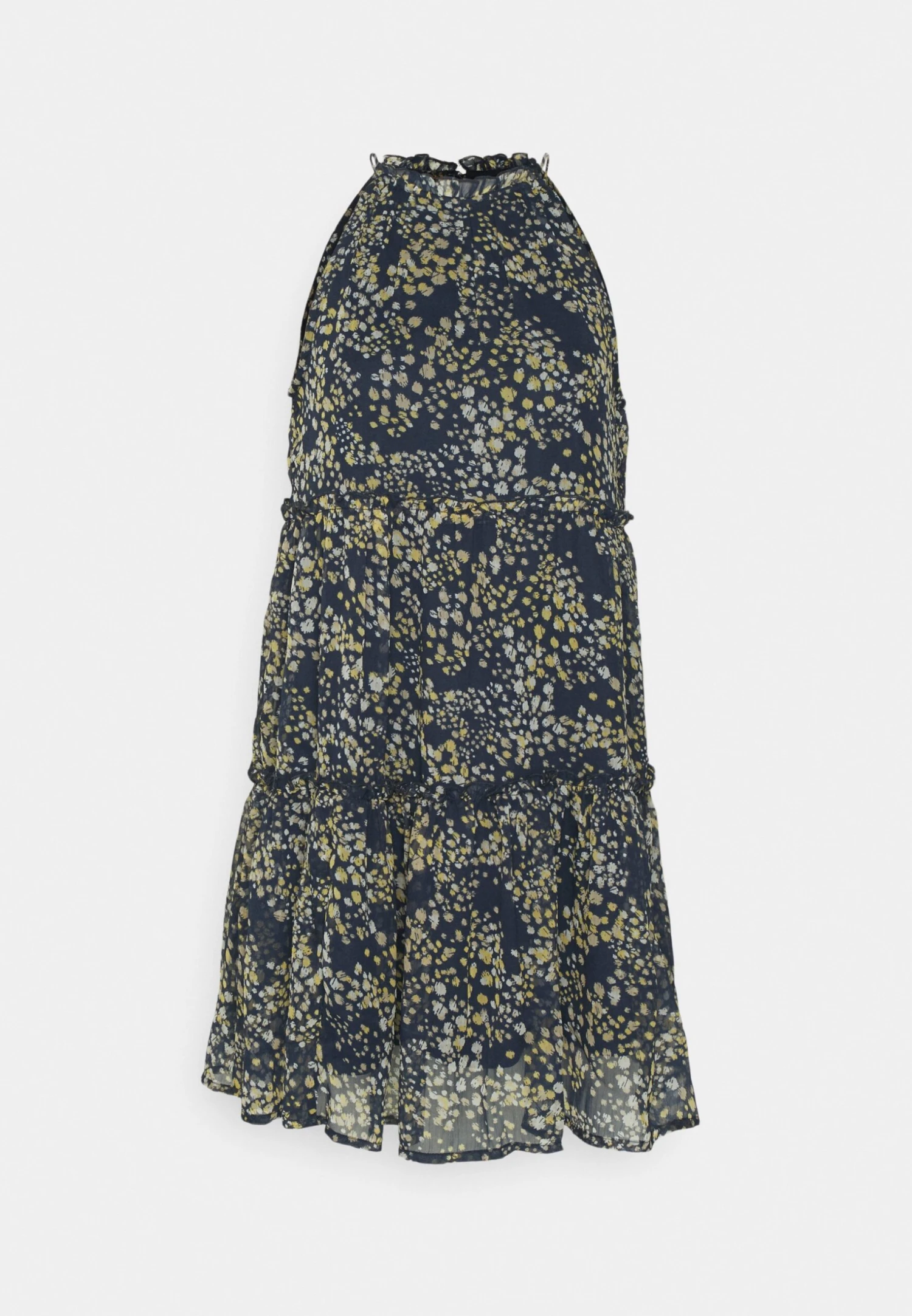 Vero Moda Petite Vmdora Kaya Halterneck Short Dress- Jurk - Navy Blazer 5 Vero Moda Petite Vmdora Kaya Halterneck Short Dress- Jurk - Navy Blazer - Afbeelding 5