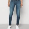 Vero Moda Vmlux Mid Rise - Jeans Skinny Fit - Dark Blue Denim