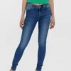 Vero Moda Mid Rise Vmseven - Slim Fit Jeans - Medium Blue Denim