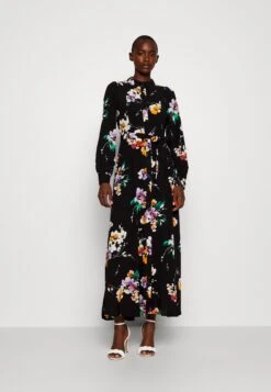 Vero Moda Tall Vmshilah Naja Long Shirt Dress - Blousejurk - Black/Penny