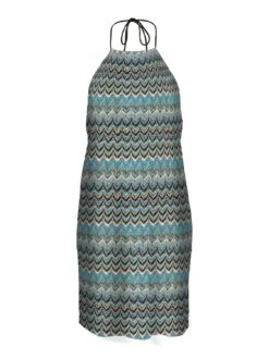 Vero Moda Vmdicte Halterneck Short Dress- Jurk - Caneel Bay Pattern/Cocoa Brown/Irish Cream