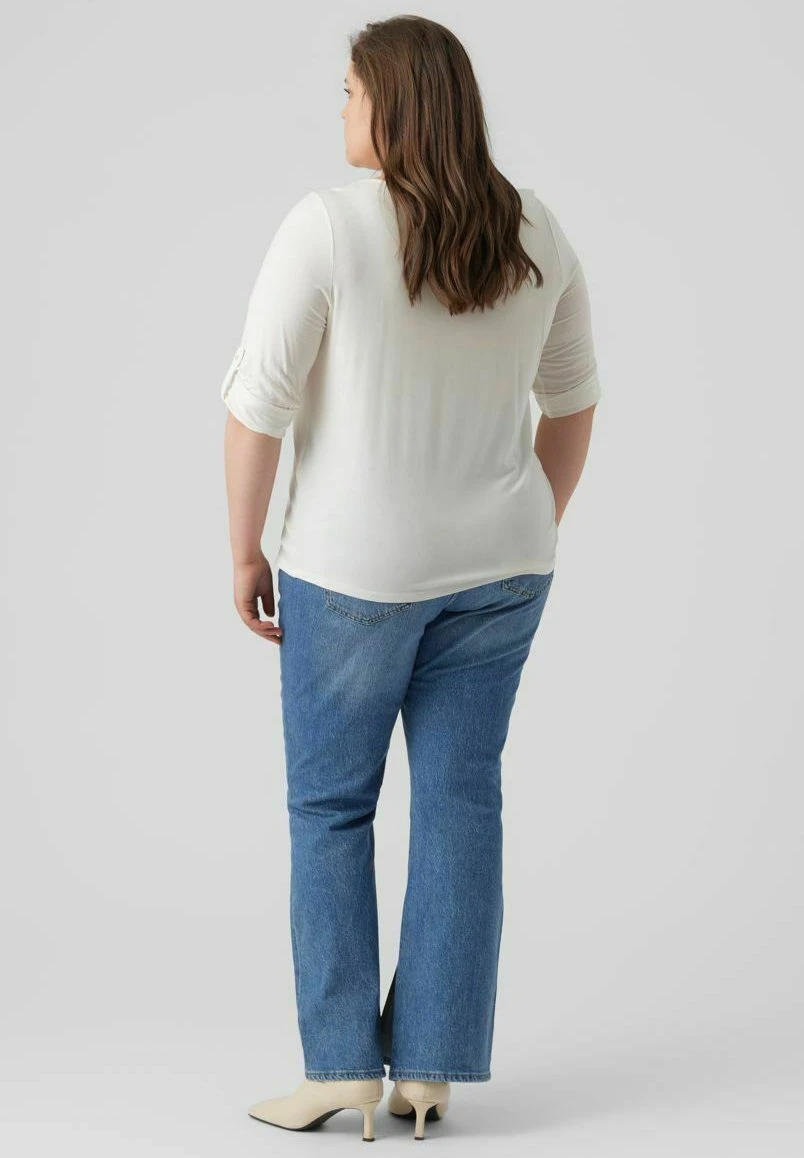 Vero Moda Curve Longsleeve - Snow White 3 Vero Moda Curve Longsleeve - Snow White - Afbeelding 3